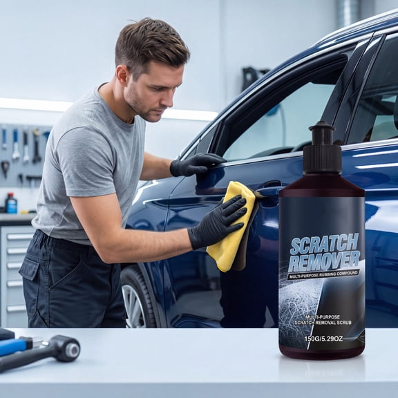 Car Scratch Remover Cream, Paint Scratch Repair Polish Removes Swirl Marks Oxidation And Water Spots Restores Gloss, For Cars Motorcycles RVs Auto Paint Detailing Maintenance