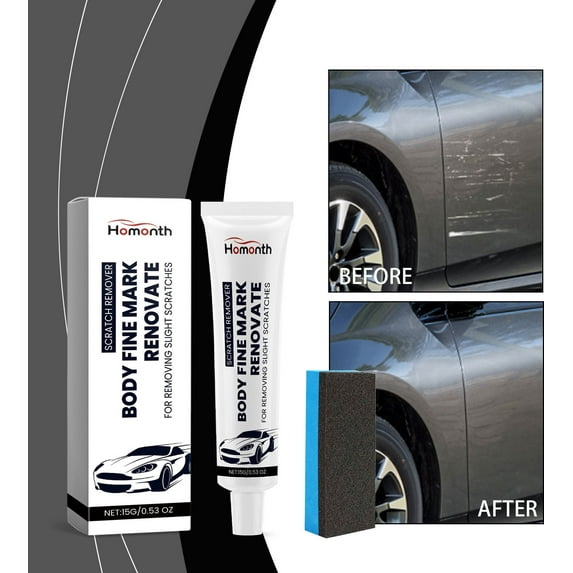 Car Scratch Remover Glue | Paint Scratch Repair Paste | Quick Auto Paint Restoration | Polishing & Maintenance | Oxide Layer Repair | 8.87ml Tube + Sponge | Remove Stains & Restore Gloss