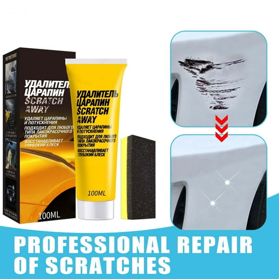 Car Scratch Remover Kit - Polish for Light Scratches, Swirls, and Blemishes - Easy to Use Abrasive Wax for All Car Colors - Quick Buffing and Polishing Solution 113g