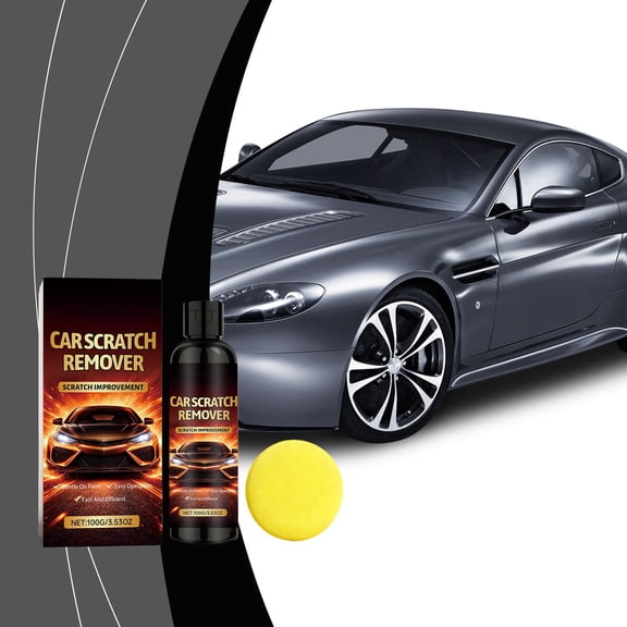 Car Scratch Remover Kit with Polishing Sponge & Wipes - 100ml Scratch Repair Paste for Cars, Trucks & SUVs - Fills Swirl Marks, Scuffs & Minor Paint Chips - 1 Pack