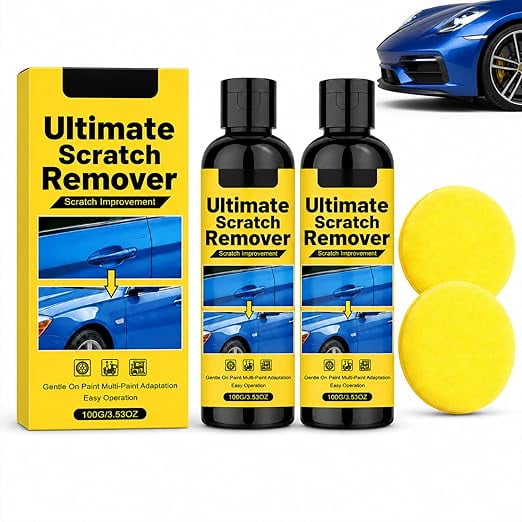 Car Scratch Remover Kit with Sponge, 2026 New Scratch Remover for Vehicles, Car Paint Scratches Repair Kit for Deep Scratches, Universal Polishing Compound, 100g/3.53oz (2PC)