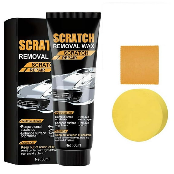 Car Scratch Remover, Paint Repair Cream with 9H Ceramic Coating, Automotive Polishing Compound for Scratch Removal, Restores Shine on Cars, Wheels, Plastic & Leather Surfaces