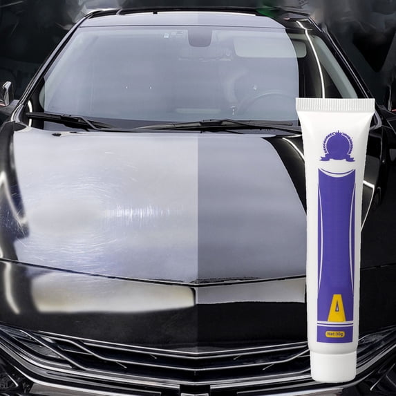 Car Scratch Remover Paste with Sponge Applicator, Polishing Compound for Light Paint Defects, Removes Oxidation and Tar Residue – Safe on Clear Coat and Gloss Finishes