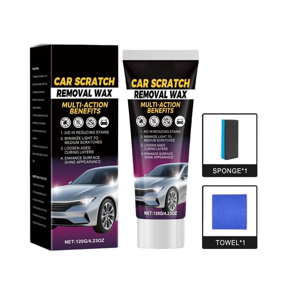 Car Scratch Remover Polish Restorer Kit for Auto Paint and Vehicle Care with Microfiber Towel