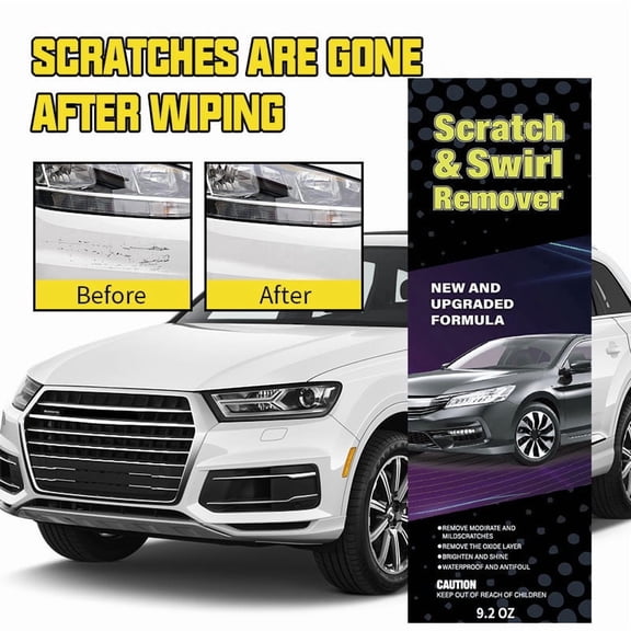 Car Scratch Remover Polish Kit Paint Repair Compound Scratch Fixing Wax Auto Body Swirl Scratch Repair Restorer Polishing Buffing Cleaner Sponge Cloth Included Universal Car Care Kit
