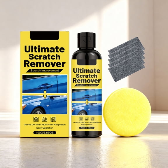 Car Scratch Remover Polish Paint Restorer Compound Swirl Mark Oxidation Repair for Auto Truck SUV with Cloth Sponge 100g