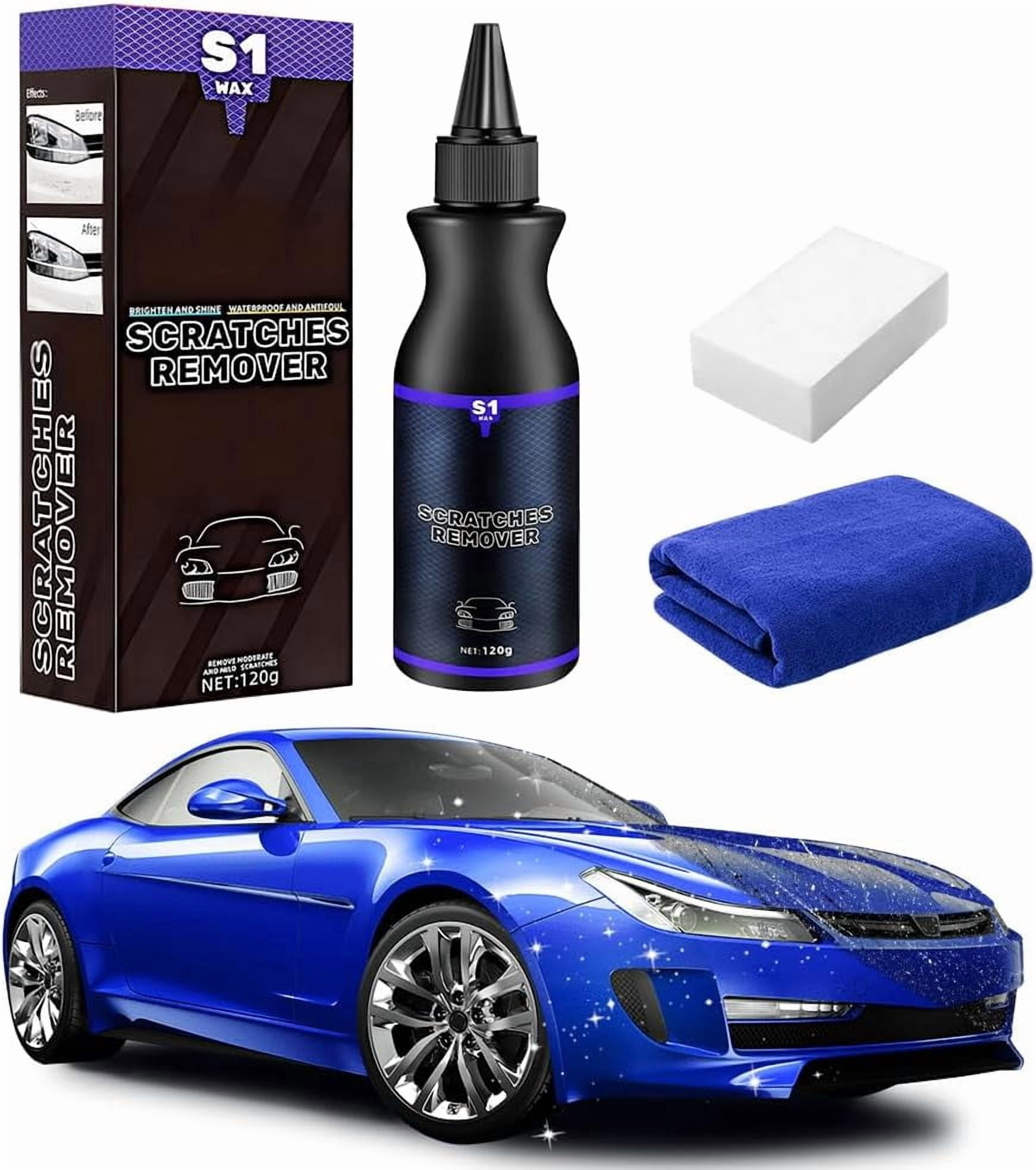 Car Scratch Remover Polish with Sponge & Cloth, 1pc