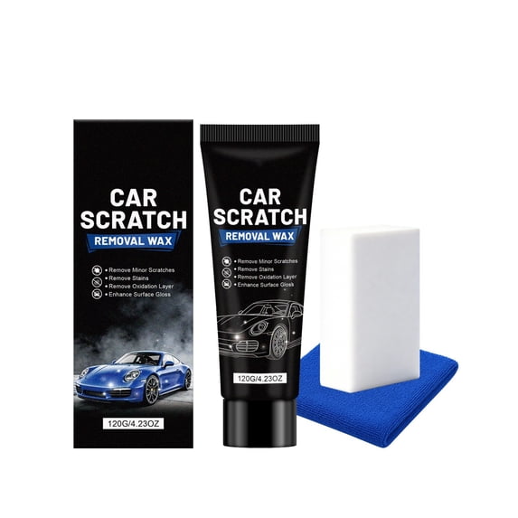 Car Scratch Remover Scratch Swirl Remover for Car Paint Fast-Acting Polishing with Applicator Sponge Microfiber Cloth Safe