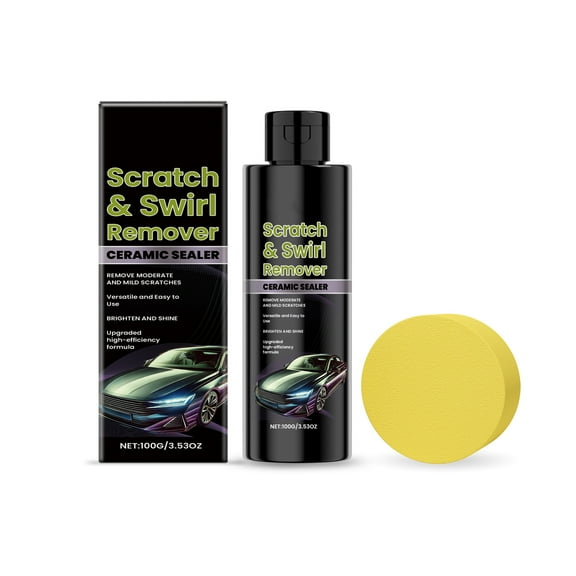 Car Scratch Remover Set, Repair Paste Polishing Wax, Cleaning Cloth Automotive Cleaning Kit for Deep Scratch Repair, Safe for All Vehicles