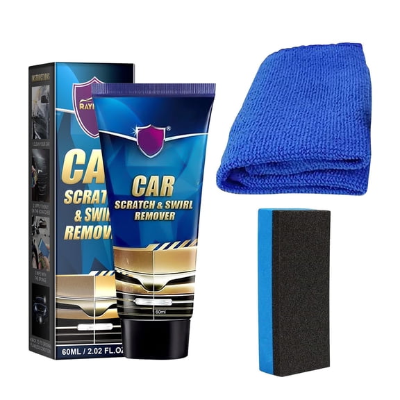 Car Scratch Remover for Vehicles, Car Paint Scratch Rir, Scratch and Swirl Remover for Vehicles Blemishes, Car Scratch Rir Kits with Buffer Pad, Towel