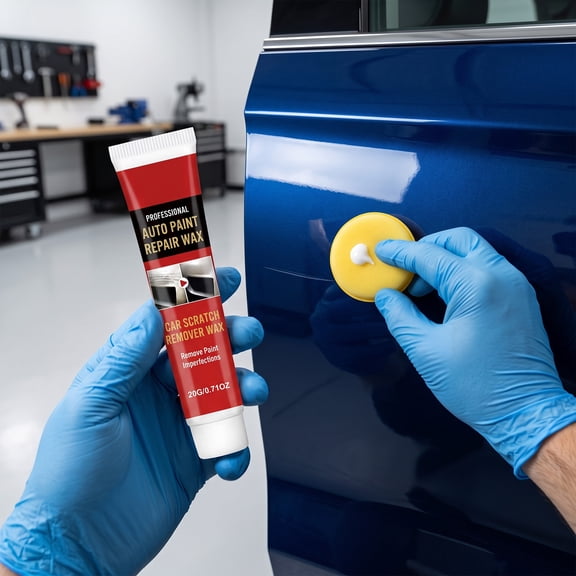 Car Scratch Remover Wax, Auto Paint Swirl Mark Remover Polish, Restores Gloss Removes Minor Scratches Oxidation for Car Vehicle Paint Clear Coat, 0.71oz