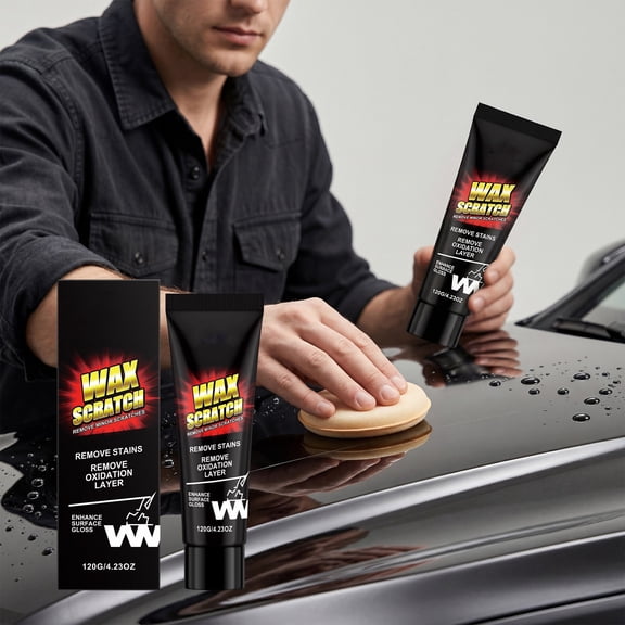 Car Scratch Remover Wax Polish, Paste for Light Scratches, Swirls, Oxidation, Stains, Paint Repair for Auto Cars, All Color Paint Correction