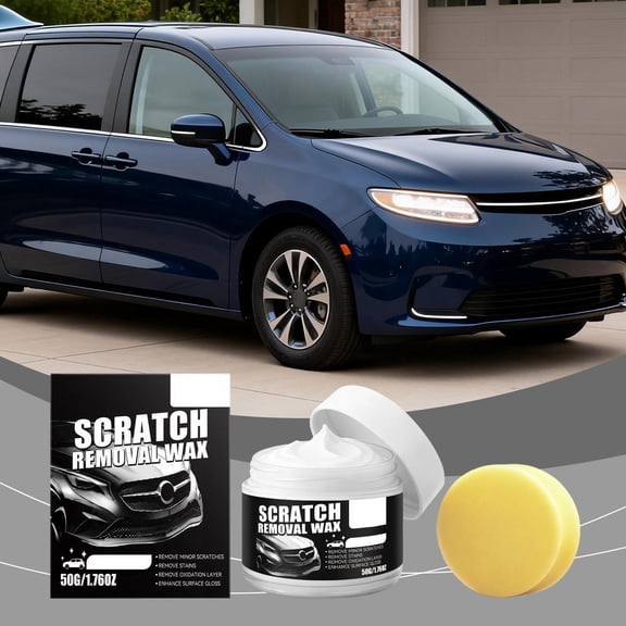 Car Scratch Remover for Deep Scratches, Car Scratch Removal Wax Compound with Applicator Sponge, Repair Scratches and Swirls for All Vehicle Finishes