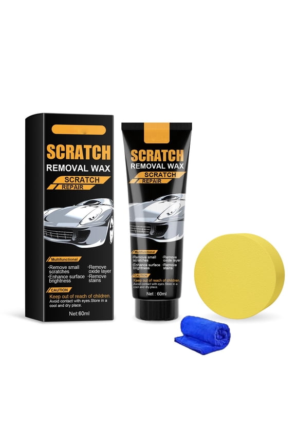 Car Scratch Repair Cream, 60ml Automotive Paint Polishing Compound, Professional Buffing Kit With Sponge And Towel, Swirl Mark Remover, Vehicle Surface Retrofit Cream