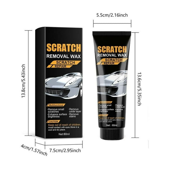 Car Scratch Repair Cream, Car Paint Scratch Remover, Fine Scratch Polishing Coating, 9H Ceramic Hydrophobic Protective Paste, Non-Greasy Odorless Finish, 60ml Retrofit Repair