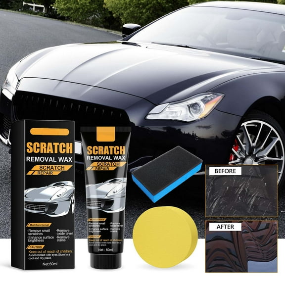 Car Scratch Repair Cream, Ceramic Coating, Automotive Paint Scratch Removal Polishing Compound, 9H Protective Layer Long Lasting High Gloss Finish for Cars Wheels Metal Plastic Leather Surfaces 60ml