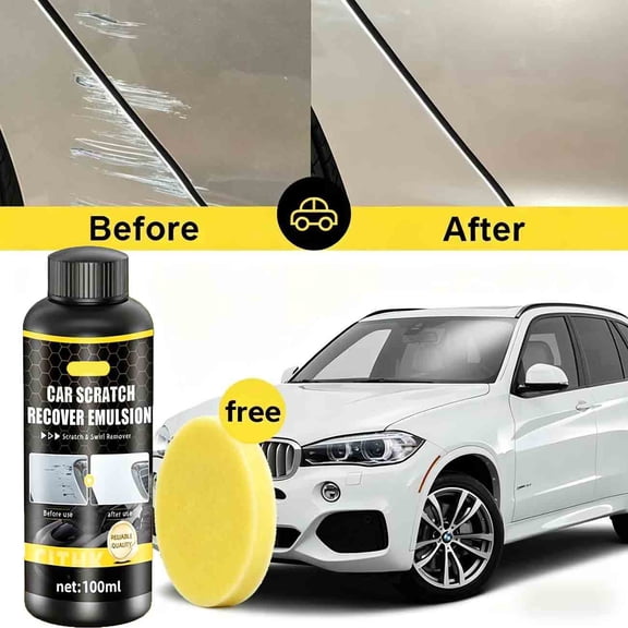 Car Scratch Repair Emulsion,Auto Paint Scratch Remover Polish,All Colors Safe Paint Fixer for Light Scuffs,Swirl Marks & Oxidation,DIY Car Paint Restoration
