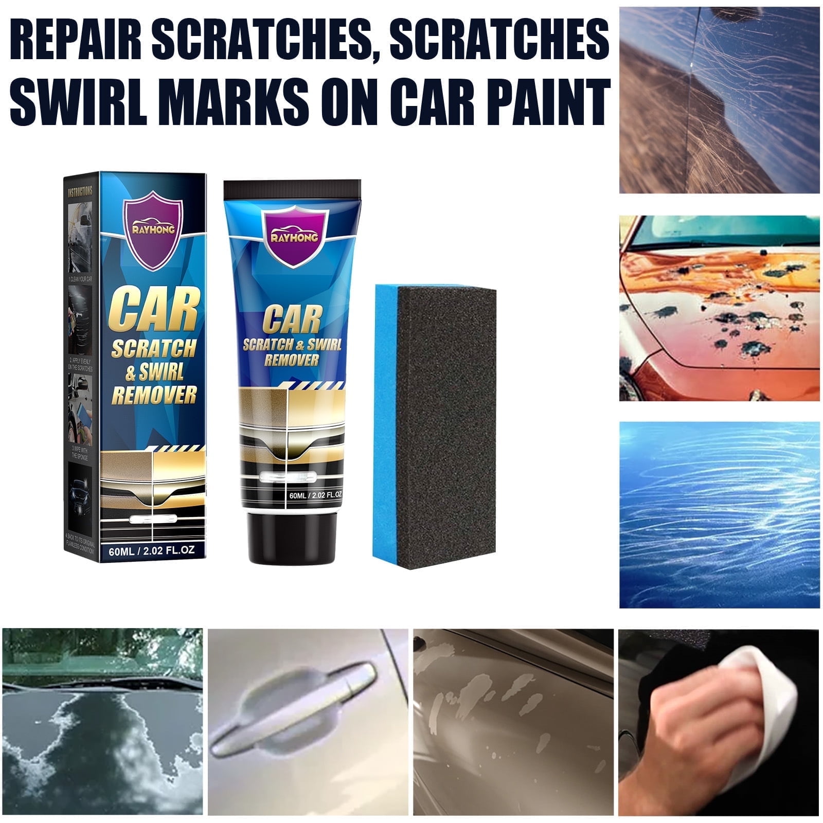Car Scratch Repair Paste Car Maintenance Renovation Paint Scratch Scuff ...