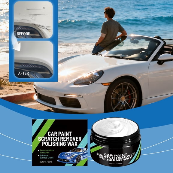 Car Scratch Repair Paste,Cleans surface scuffs and oxidation,upgrades paint gloss with protective coating,easy hand application,provides durable shine for vehicle exterior care 50g