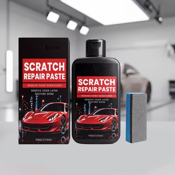 Car Scratch Repair Paste Kit, Paint Scratch Remover And Polish For Swirl Marks And Light Scratches, Restore Gloss And Smooth Finish, For Car Body Garage DIY Detailing Maintenance Use