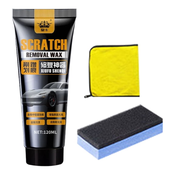 Car Scratch Repair Paste Kit, Scratch Removal Waxes Car Paint Restorer Deep Scratch Remover Kit for Cars Trucks Vehicles DIY Auto Detailing Home Repair,Oxidation Removal Paint Shine Enhancing,Black