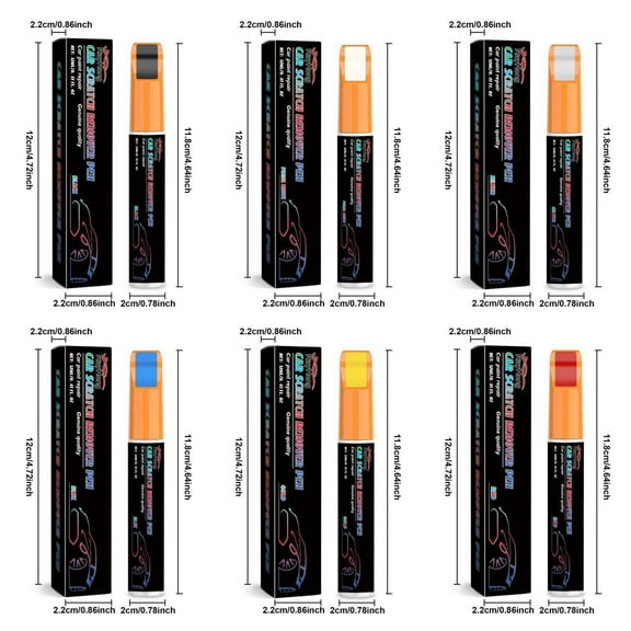 Car Scratch Repair Pen, 12ml Car Paint Scratch Remover Pen, 2 in 1 Car Paint Scratch Remover Pen for Erase Car Scratches, Quick and Easy Waterproof Auto Scratch Remover Pen