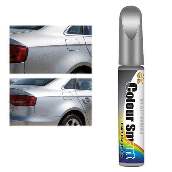 Car Scratch Repair Pen - Quick Fix Paint Pen With Precision Applicator For Scuffs And Chips - Car Care Accessory For Auto Body Touch Up (Silver)