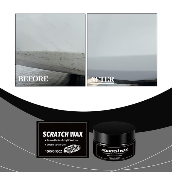 Car Scratch Repair Wax 100g, Paint Scratch Remover Paste for Swirl Marks Scuffs Oxidation, 3 In 1 Polishing Compound Gloss Restorer, Mirror Finish Paint Protection for All Car Colors
