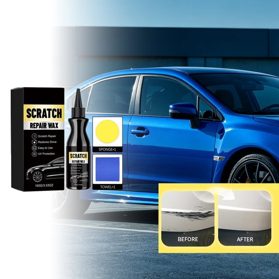 Car Scratch Repair Wax, Fast-Acting Car Paint Scratch Repair That Removes Defects, Powerful Long-Lasting Car Scratch Eraser for Add Gloss and Shine