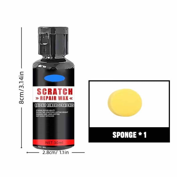 Car Scratch Repair Wax Kit Fast Acting Scratch Remover Swirl Mark & Scuff Eliminator Long-Lasting Protective Coating Restores Gloss DIY Easy Application Safe for All Paint Types 1 Pack