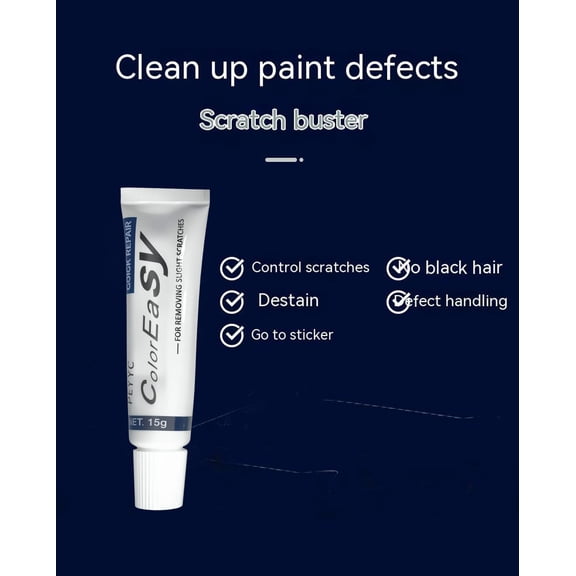 Car Scratch Repair Wax for Light Swirls Oxidation Fingernail Scratches, Non-Abrasive Paint Polish Removes Asphalt Insect Stains Without Clear Coat Damage, Works on All Vehicle Colors