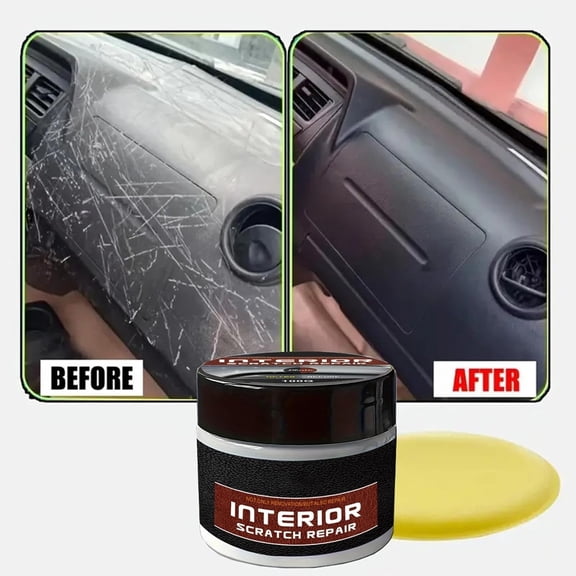 Car Scratch Repair Wax Set,Car Care & Cleaning Wax for Interior Leather Vinyl Plastic Trim Dashboard,Protect Surfaces Easy Application Auto Interior Scratch Remover Kit