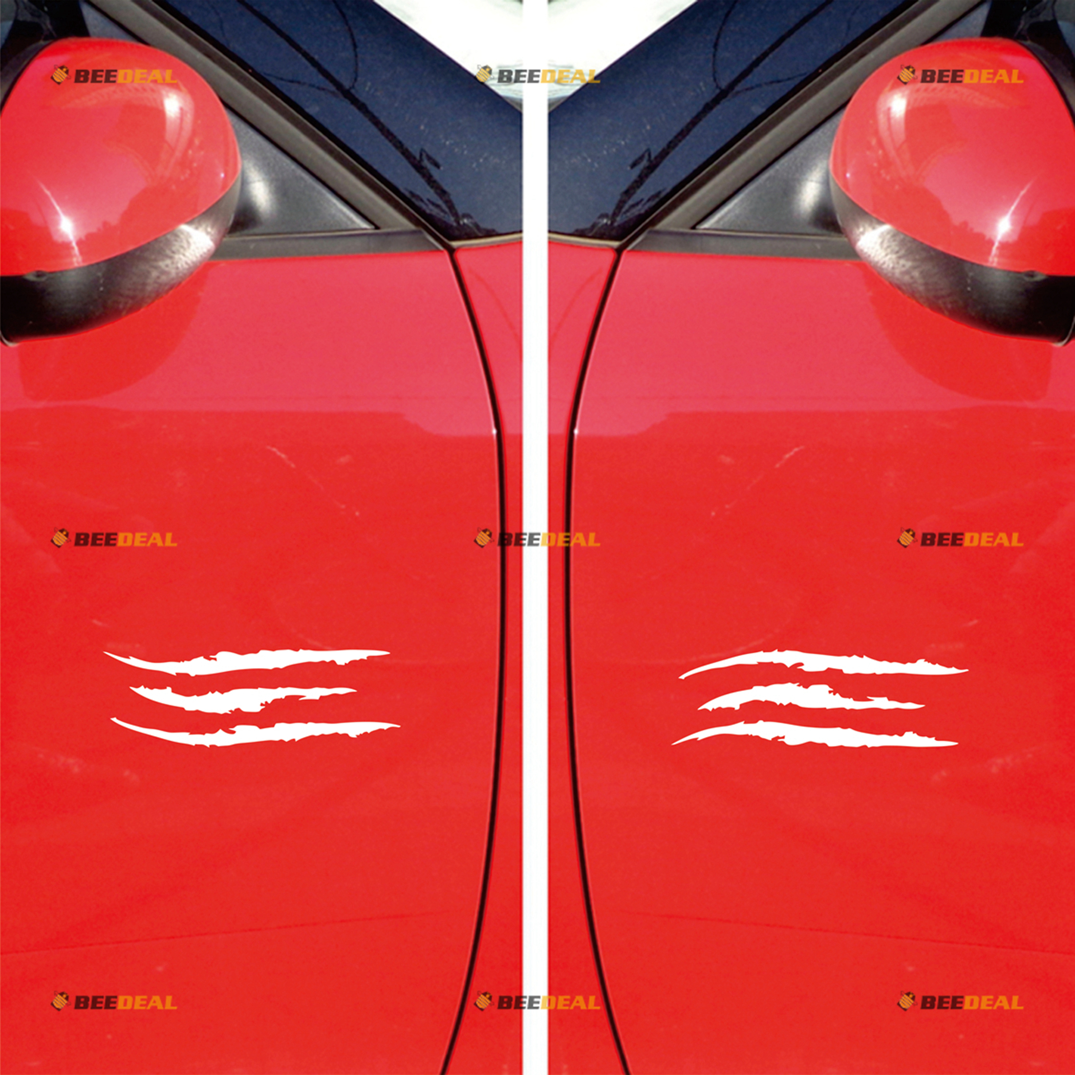 Car Scratch Stripes Sticker Decal Vinyl - Pair Mirror Images Reversed ...