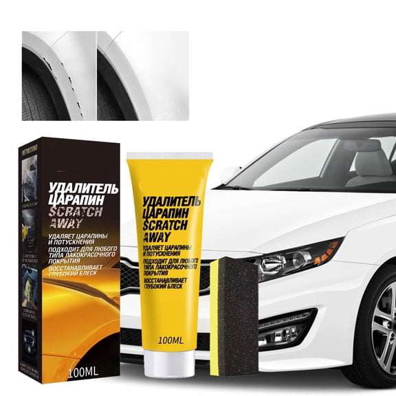 Car ScratchPaste Kit Scratch Remover & Polishing Compound, Oxide Film Cleaner, Asphalt & Stain Remover, Universal Color, 1 Tube Cream