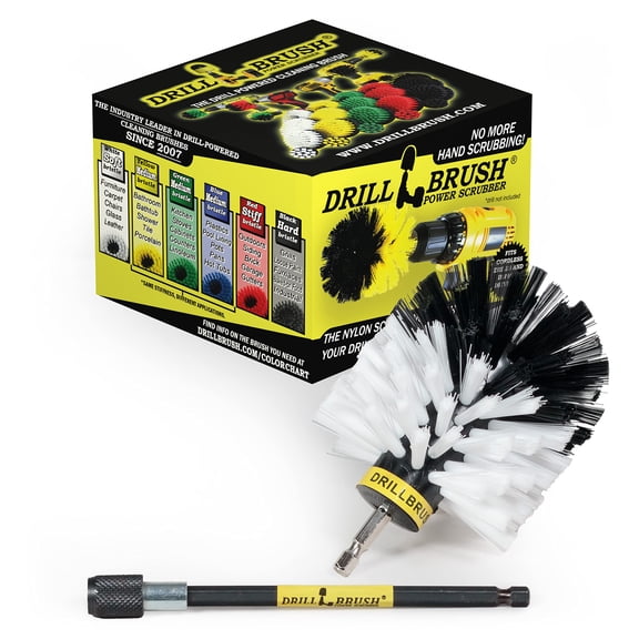Car Scrubbing Kit – Drill Brush Cleaner for Wheels, Rims, Carpet & Upholstery - Extension