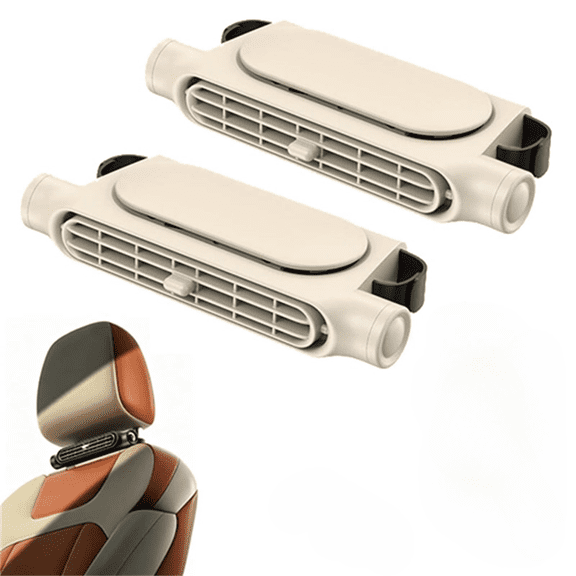 Car Seat Ac Fan, Carseat Ac Fan, Rechargeable Backseat Neck Cooling Air Conditioner Cooler Vent Clip on Fan, 3 Adjustable Wind Speeds