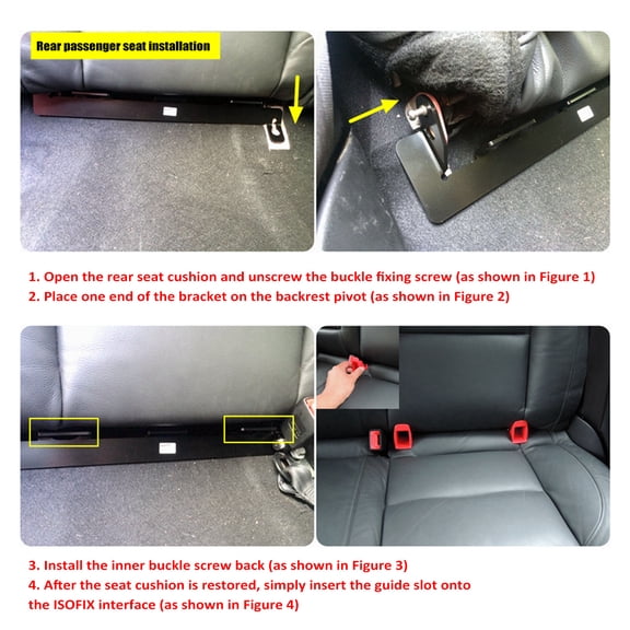 Car Seat Anchor Hooks Interface Car Seat Mount Bracket,Car Seat Latch Anchor Kit for ISOFIX Belt Connector Replacement for 307