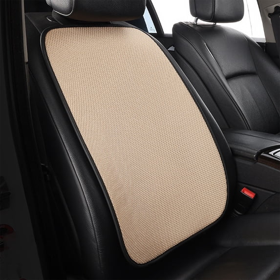 Car Seat Back Cushion Ventilated, Usupdd Breathable Mesh Car Seat Cushion for Summer, 24.4x18.9 Inch Cool Airflow Back Support Pad for All Seasons Driving, Beige