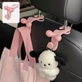 thumbnail image 1 of Car Seat Back Hook, Bowknot Headrest Hanger - Pink Car Organizer with No Tools Installation for Bags, Umbrellas, Groceries & Snacks, 1 of 5
