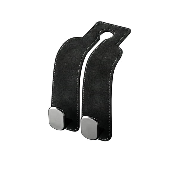 Car Seat Back Hooks Universal Vehicle Headrest Hanger Storage Organizer for Handbags Purses Grocery Bags and Umbrellas Pack of 1 Zinc Alloy Hook Black with White Thread