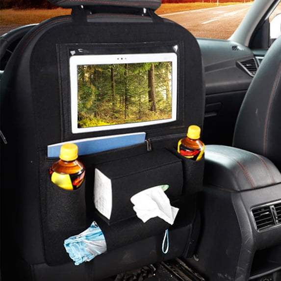 Car Seat Back Organizer — 21.6in x 15.7in, Hanging Storage Bag with Multiple Pockets, Large Capacity & Foldable for Vehicle Interior()