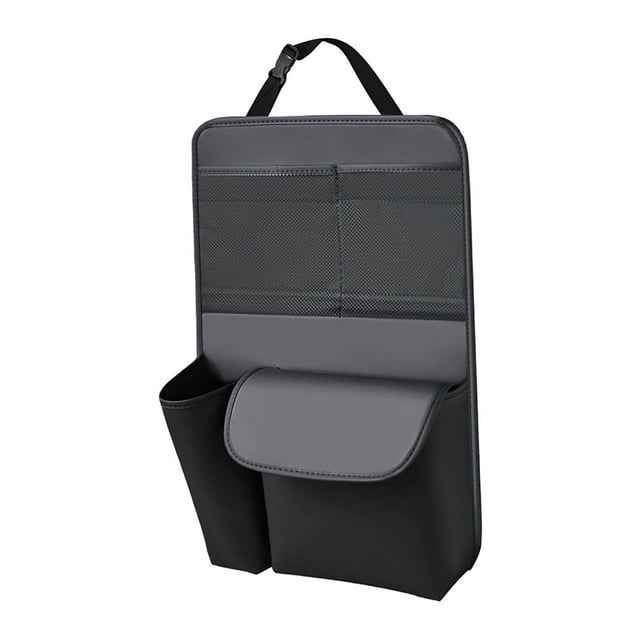 Car Seat Back Organizer with Mesh Pockets - Universal Hanging Storage System for SUV, Truck, RV Backseat Organization with Multiple Compartments and Document Holders