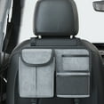 thumbnail image 1 of Car Seat Back Organizer with 4-Layer Storage Pockets, Leather Hanging Backseat Storage Bag for Car Interior Clutter and Essentials, 1 of 7