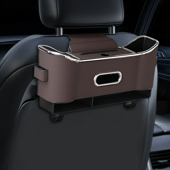 Car Seat Back Organizer with Cup Holder and Tissue Box Storage Bag for Safe Driving Experience Multifunctional