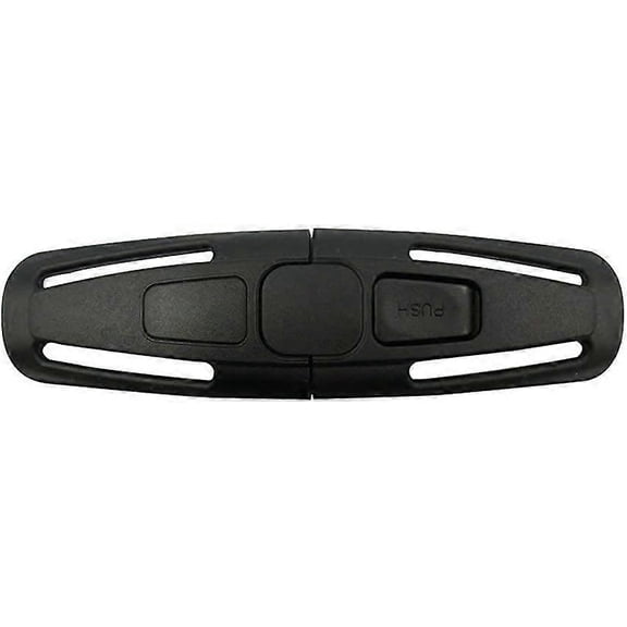 Car Seat Belt Buckle, Car Safety Strap, Belt Lock, Tite Harness, Chest Clip, Safety Buckle for Baby Kids - Black (One Only)