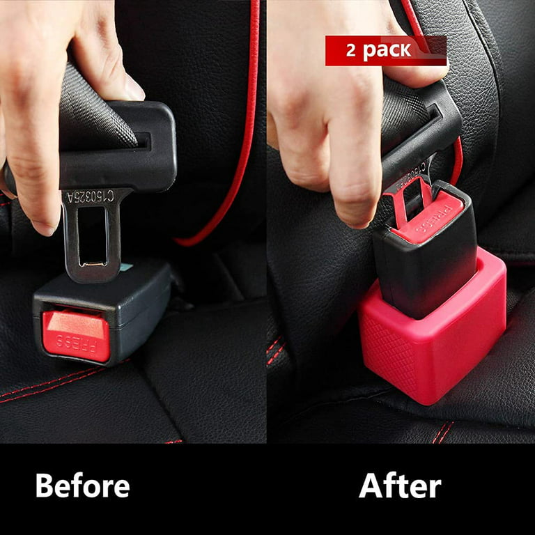 Car Seat Belt Buckle Holder, 2 Pack, Seatbelt Buckle Booster Makes