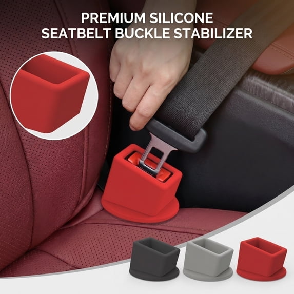 Car Seat Belt Buckle Holder, Plastic Vehicle Rear & Front Seatbelt Buckle Booster for Easy Access, Automotive Interior Safetybelt Fixer Cover, Universal for SUV Sedan Truck