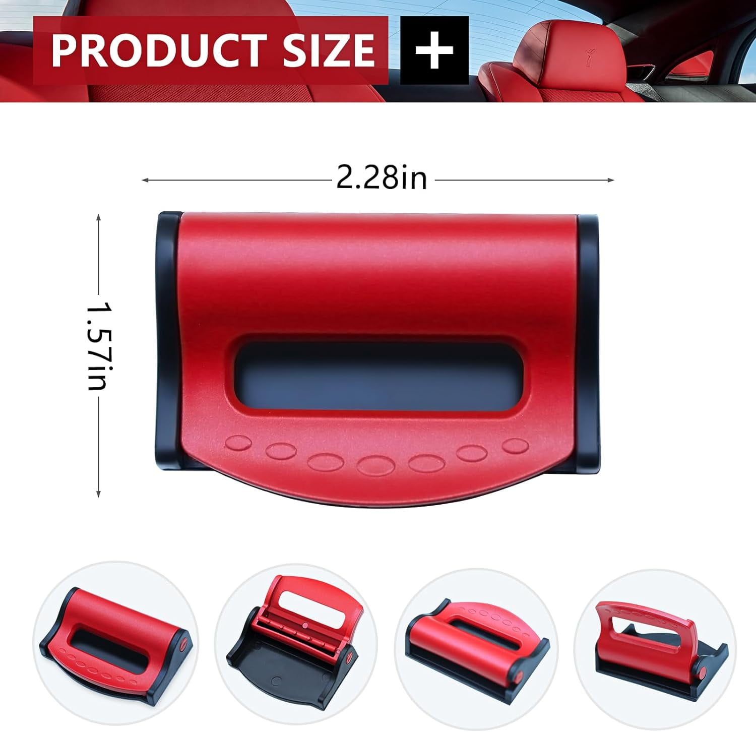 2 Pack Car Seat Belt Clip Adjusters - Locking Holder Clips For Shoulder
