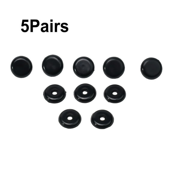 Car Seat Belt Clip Stopper Buckle Fastener - 5 Pairs Black Plastic Safety Retainer for Cars & Trucks