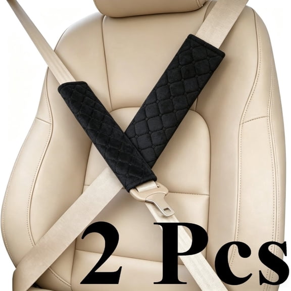 Car Seat Belt Pads, 2 Pcs Extra Length Shoulder Strap Covers, Neck & Shoulder Comfort Protector for Safe Driving